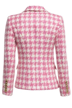 Knightsbridge Blazer (Pink Large Scale Houndstooth)