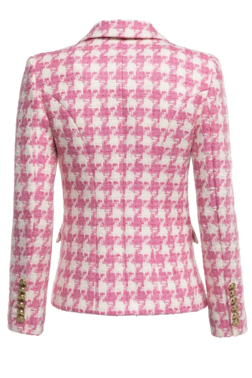 Knightsbridge Blazer (Pink Large Scale Houndstooth)