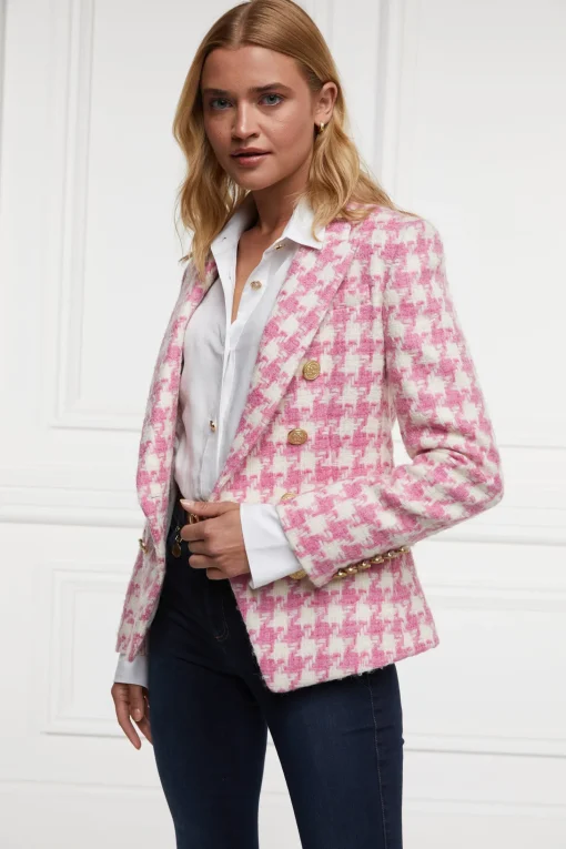 Knightsbridge Blazer (Pink Large Scale Houndstooth)