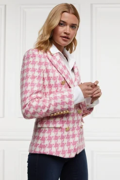 Knightsbridge Blazer (Pink Large Scale Houndstooth)