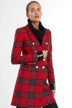 Knightsbridge Coat (Red Tartan)