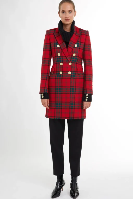 Knightsbridge Coat (Red Tartan)