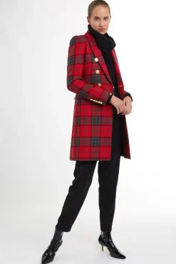 Knightsbridge Coat (Red Tartan)