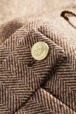 Knightsbridge Maxi Skirt (Large Scale Brown Herringbone)