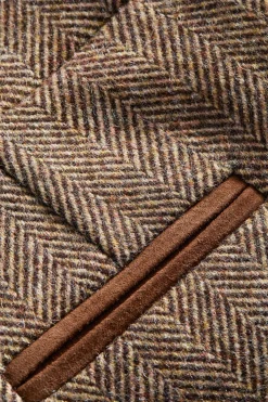 Knightsbridge Maxi Skirt (Large Scale Brown Herringbone)