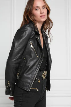 Leather Biker Jacket (Black)