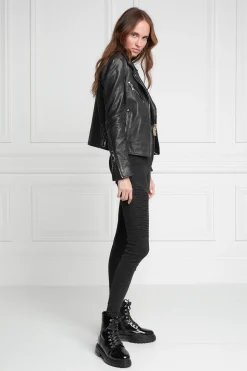 Leather Biker Jacket (Black)