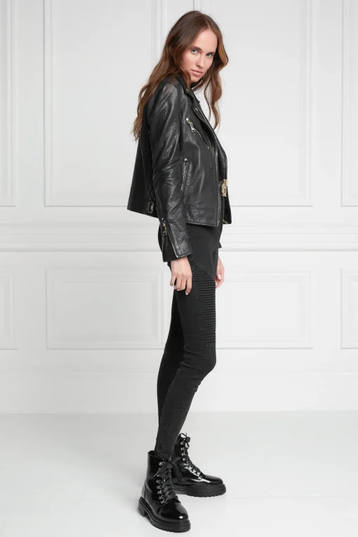 Leather Biker Jacket (Black)