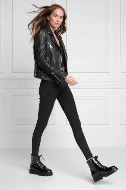 Leather Biker Jacket (Black)