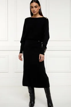 Leyla Knitted Skirt (Black)