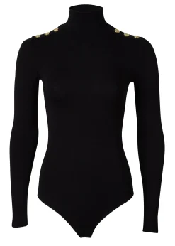 Long Sleeve Bodysuit (Black)