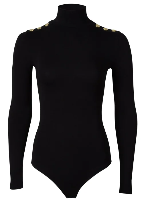 Long Sleeve Bodysuit (Black)