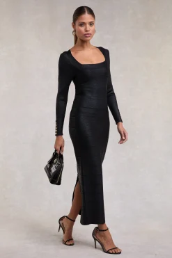 Lottie Bandage Dress (Black Foil)