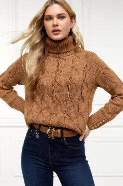 Lucia Roll Neck Knit (Toffee)
