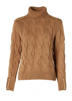 Lucia Roll Neck Knit (Toffee)