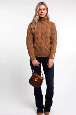 Lucia Roll Neck Knit (Toffee)