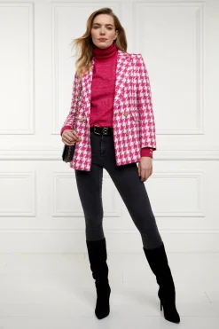 Maisie Roll Neck Knit (Fuchsia)