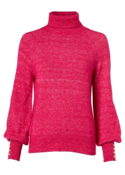Maisie Roll Neck Knit (Fuchsia)