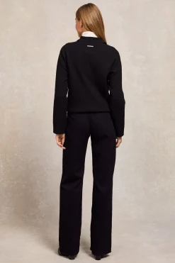 Maria Knitted Overshirt (Black)