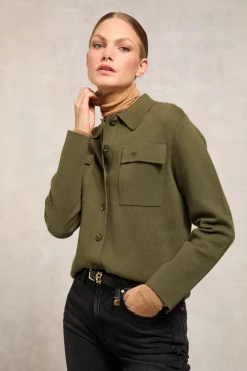 Maria Knitted Overshirt (Moss)