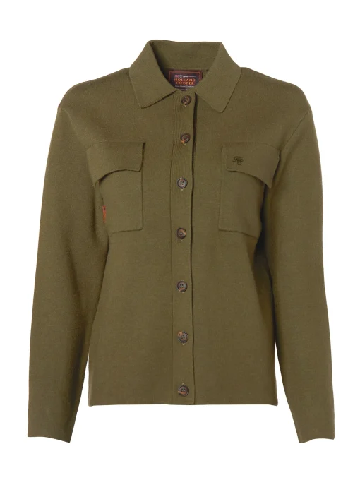 Maria Knitted Overshirt (Moss)