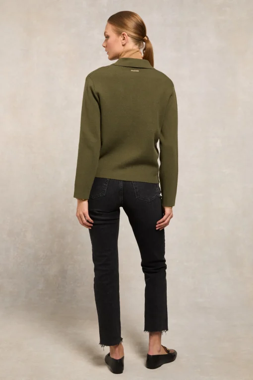 Maria Knitted Overshirt (Moss)