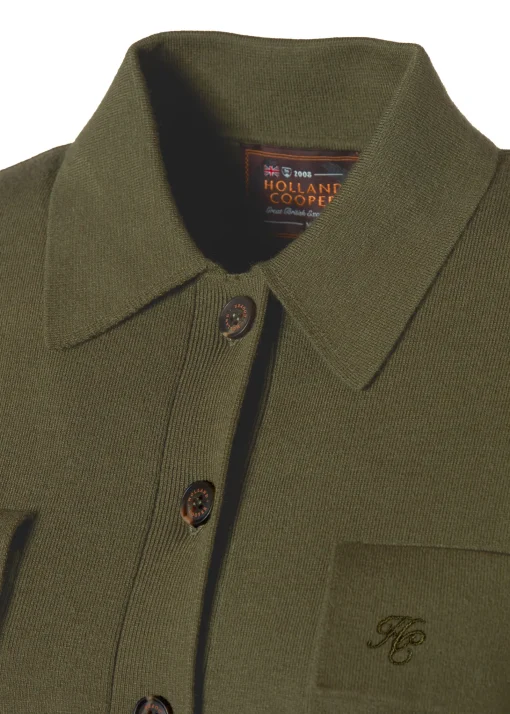 Maria Knitted Overshirt (Moss)