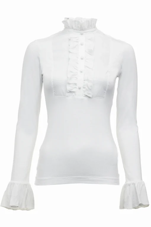 Melissa Jersey Blouse (White)
