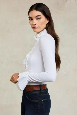 Melissa Jersey Blouse (White)