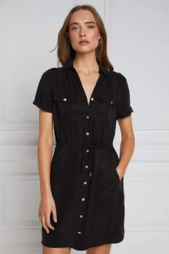 Military Shirt Dress (Black)