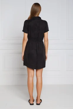 Military Shirt Dress (Black)