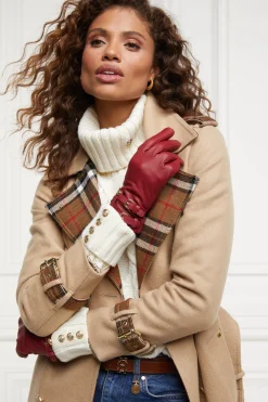 Monogram Leather Gloves (Mulberry)