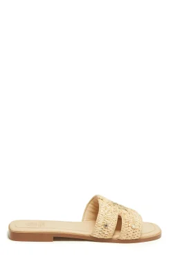 Monogram Slides (Natural Straw)