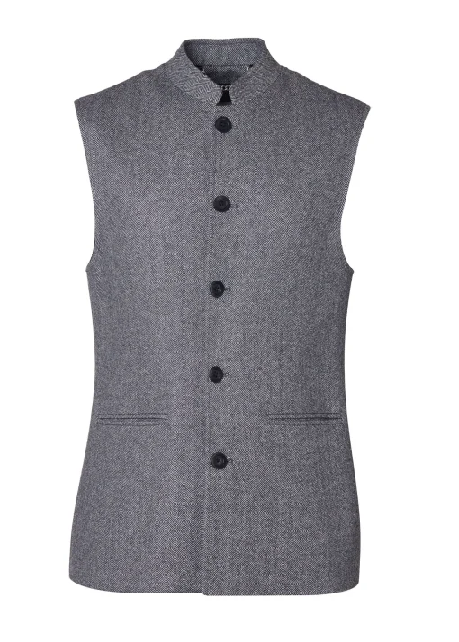 Nehru Gilet (Mono Herringbone)