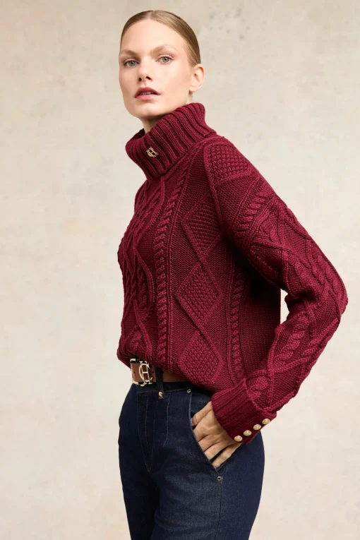 Noveli Cable Knit (Wine)