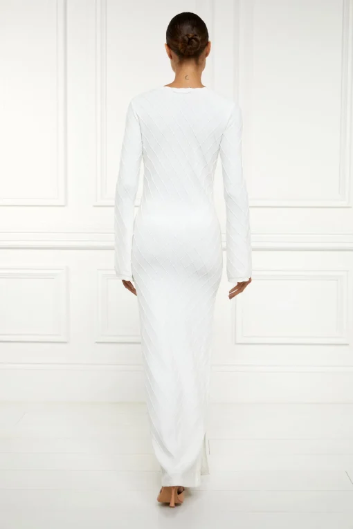 Olive Maxi Dress (White)