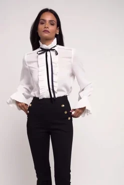 Olivia Tie Shirt (White)