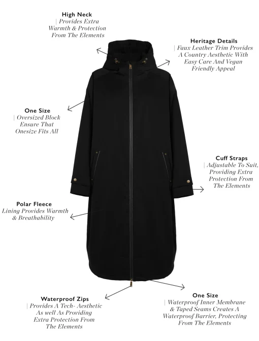 One-Size Waterproof Coat (Black)