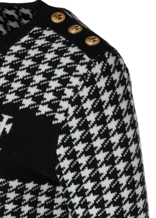 Panel Crew Neck Knit (Black)