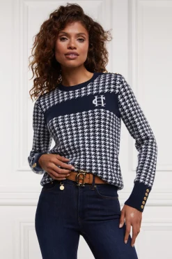 Panel Crew Neck Knit (Ink Navy)