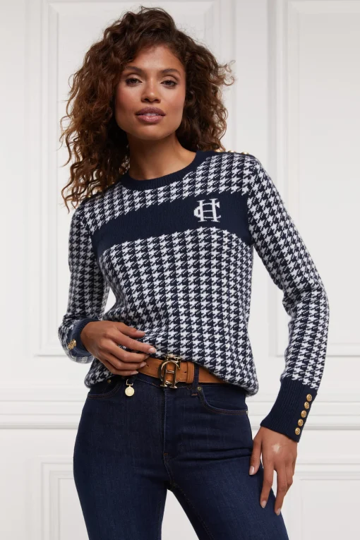 Panel Crew Neck Knit (Ink Navy)