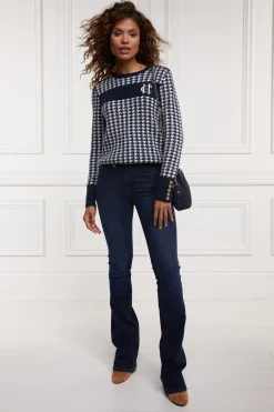 Panel Crew Neck Knit (Ink Navy)