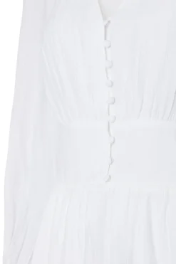 Phoebe V-Neck Mini Dress (White)