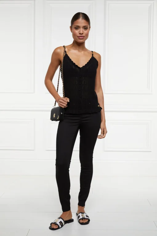 Pointelle Cami (Black)