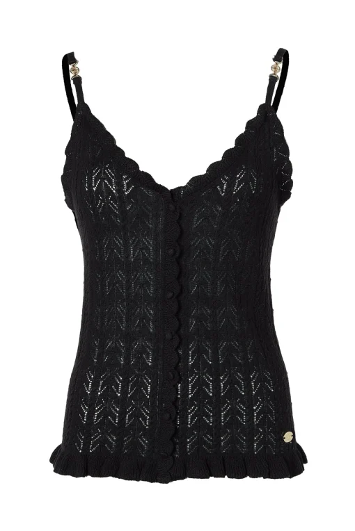 Pointelle Cami (Black)