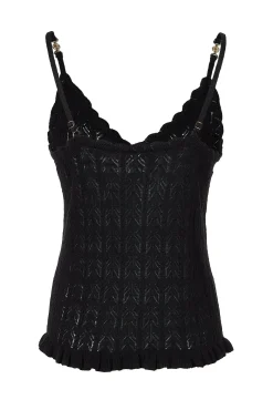 Pointelle Cami (Black)