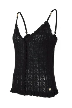 Pointelle Cami (Black)
