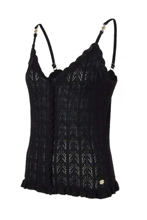Pointelle Cami (Black)