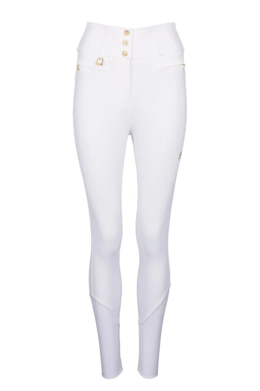 Premium Competition High Rise Breeches (White)
