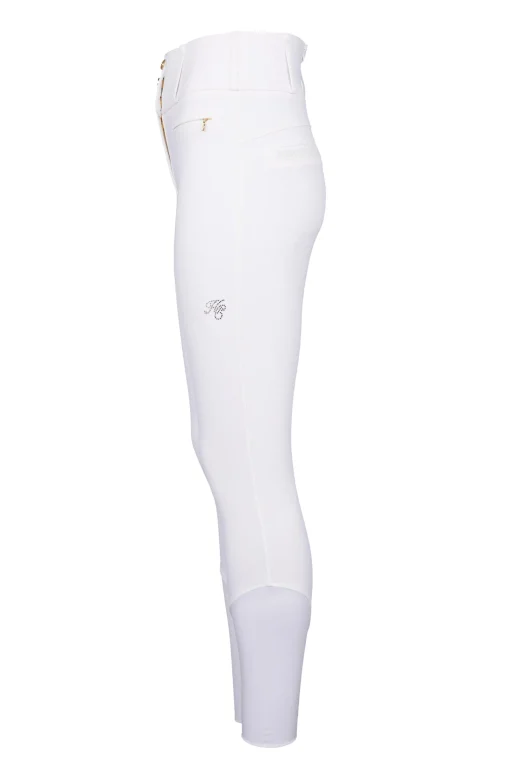 Premium Competition High Rise Breeches (White)